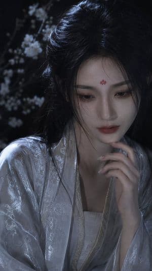 Moonlit Hanfu Beauty Portrait - AI image template preview