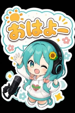 Chibi Morning Greeting Sticker preview