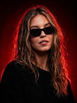 Dark Luxury Red-Light Portrait - AI image template preview