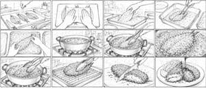 Aji Fry Anime Cooking Storyboard - AI image template preview