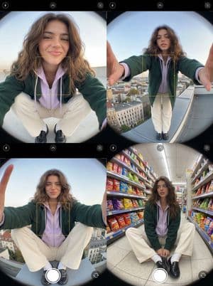 Fisheye Smartphone Fashion Diary - AI image template preview