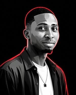 Monochrome Neon Vector Illustration - AI image template preview