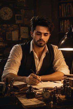 Vintage Writer Cinematic Portrait preview