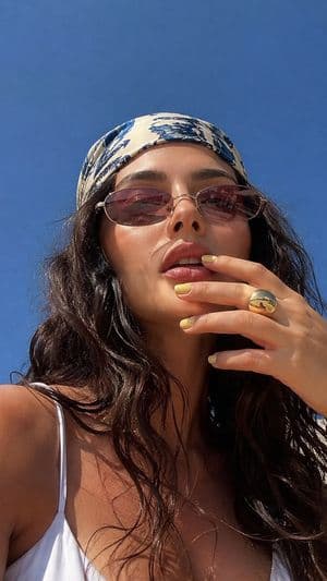Summer Low-Angle Macro Selfie - AI image template preview