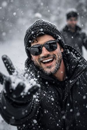 Ultra Realistic Winter Close-up Portrait - AI image template preview