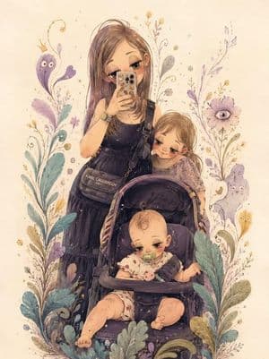 Surreal Pastel Gouache Illustration - AI image template preview