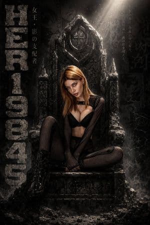 Cinematic Manga Throne Poster - AI image template preview