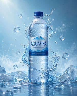 Luxury Water Bottle Product Photography - AI image template preview