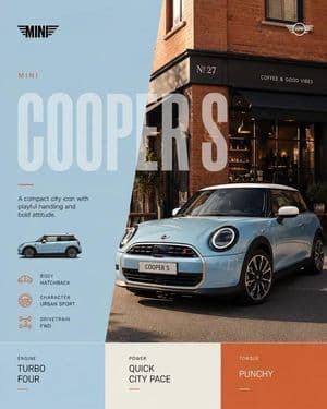 Minimalist Automotive Editorial Poster - AI image template preview