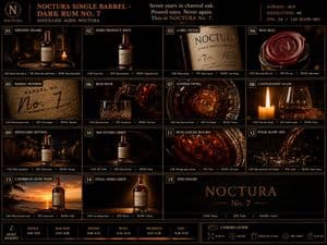 Dark Rum Commercial Storyboard - AI image template preview