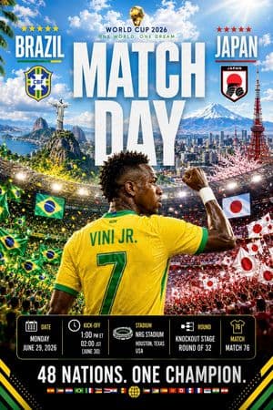 Premium Match Day Broadcast Poster - AI image template preview