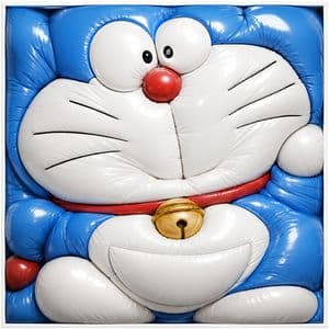 Inflated Doraemon Balloon Box - AI image template preview