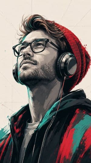 Stylized Pop Art Vector Portrait - AI image template preview