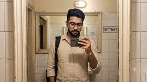 Realistic Indian Man Mirror Selfie - AI image template preview