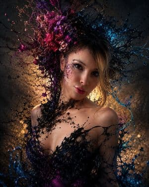 Surrealist Dark Fantasy Portrait - AI image template preview