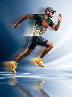 Dynamic Athletic Motion Blur - AI image template preview