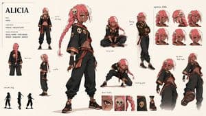Action Combat Anime Storyboard - AI image template preview