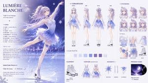 Anime Character Design Sheet - AI image template preview