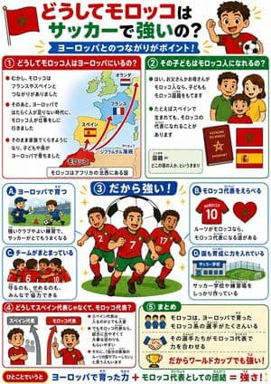Morocco Soccer Strength Kids Infographic - AI image template preview