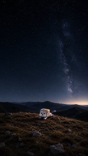 Character Toy Night Sky Wallpaper - AI image template preview