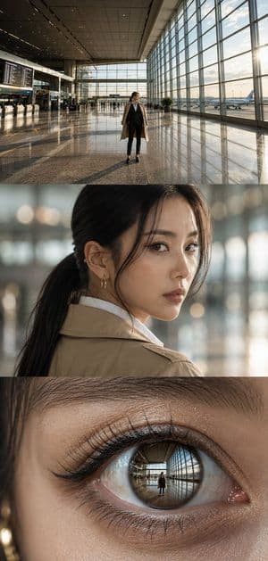 Airport Triptych Eye Reflection preview