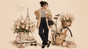 Parisian Fashion Lifestyle Illustration preview