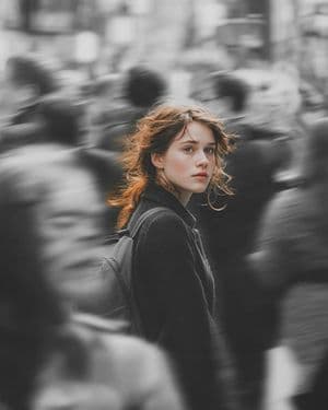 Selective Color Street Photography - AI image template preview