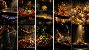 Cinematic Flame Chef Storyboard preview