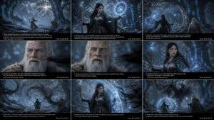 Fantasy Mage Storyboard Grid - AI image template preview