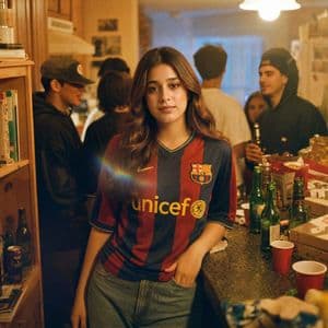 Candid House Party Soccer Jersey Portrait preview