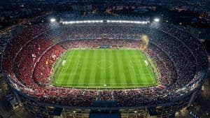 Aerial Championship Night Stadium - AI image template preview