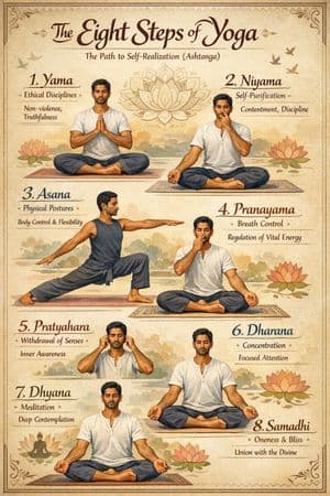 Vintage Yoga Infographic Poster - AI image template preview