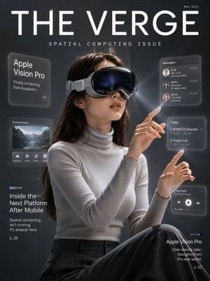 Tech Magazine Spatial Computing Cover - AI image template preview