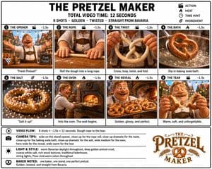 Pretzel Maker Storyboard Poster - AI image template preview