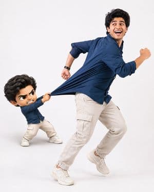 Playful Semi-Chibi Lifestyle Editorial - AI image template preview
