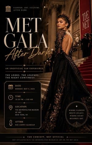 Luxury Event Branding Posters - AI image template preview
