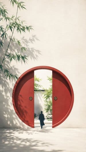 Oriental Zen Minimalist Wallpaper - AI image template preview