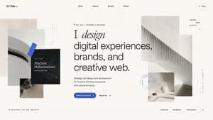 Minimalist Designer Portfolio Homepage preview