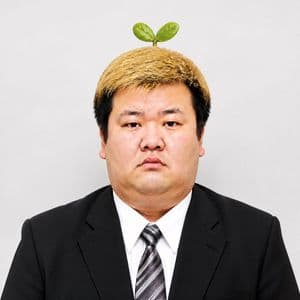 Stern Businessman With Sprout - AI image template preview
