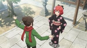 Anime Shrine Courtyard Conversation preview
