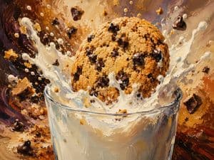 Impasto Cookie Milk Splash - AI image template preview