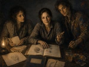 Candlelit Old-Master Creative Trio - AI image template preview