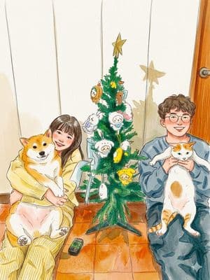 Cozy Watercolor Slice of Life Illustration - AI image template preview