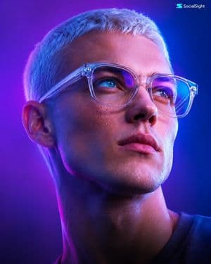 Cinematic Neon Identity Portrait - AI image template preview