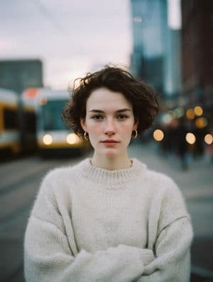 Blue Hour Street Portrait - AI image template preview