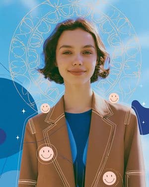 Editorial Fashion Portrait with Whimsical Doodles preview