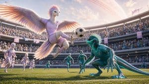 Intergalactic Football Sports Photography - AI image template preview