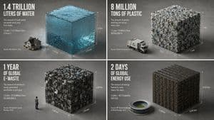 Minimalist Isometric Data Physics Cube - AI image template preview