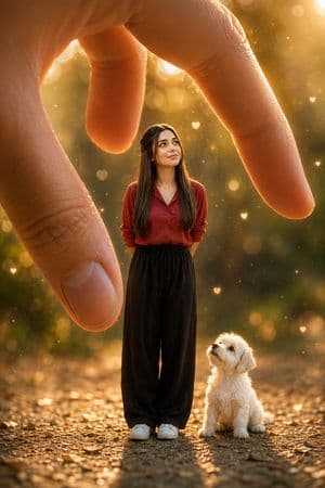 Miniature World Illusion Portrait - AI image template preview