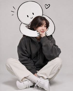 Minimalist Woman and Doodle Portrait - AI image template preview